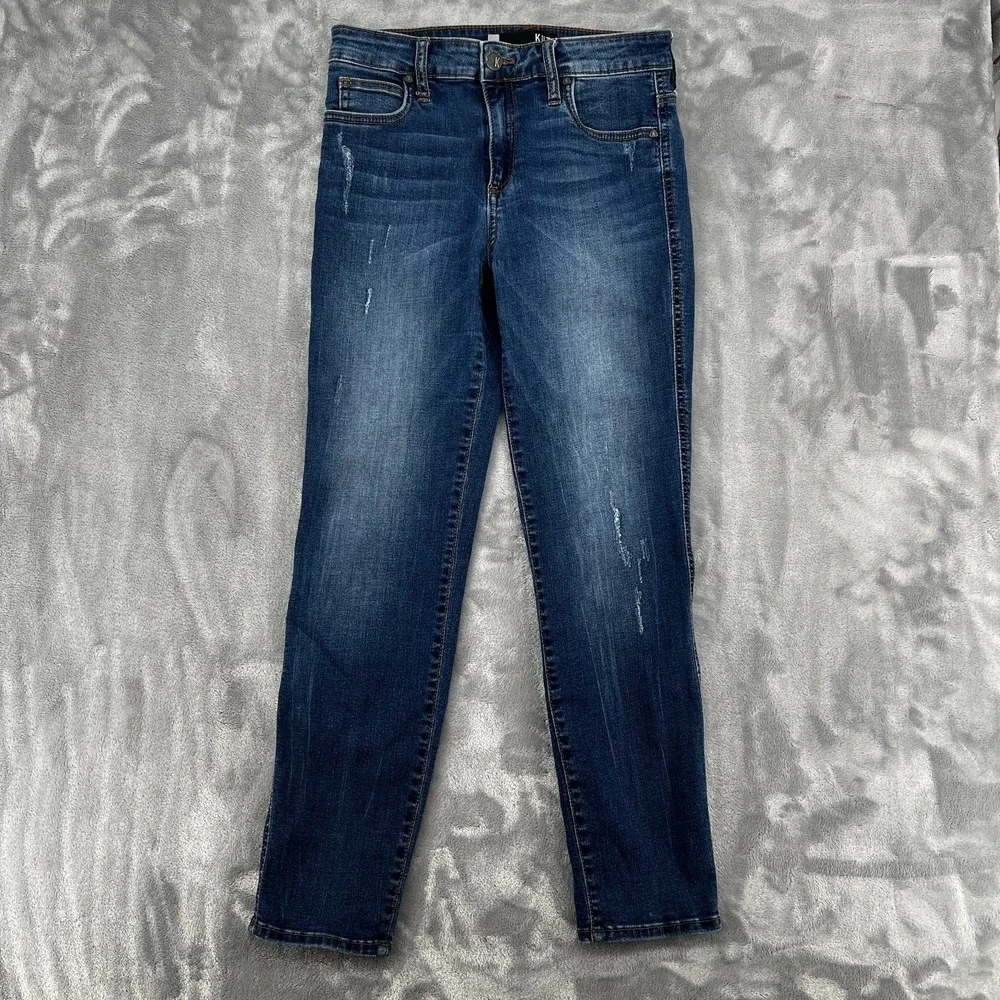 Kut From The Kloth Meghan High Rise Ankle Straight Leg Blue Jeans Size 4